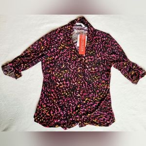 Women's print blouse little dots shines with the light